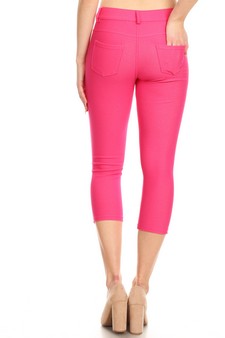 Women's Classic Solid Capri Jeggings style 3