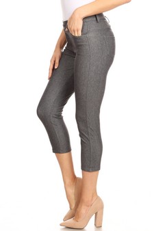 Women's Classic Solid Capri Jeggings style 2