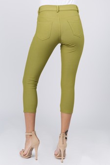 Women's Classic Solid Capri Jeggings style 3