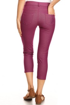 Women's Classic Solid Capri Jeggings style 3