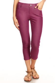 Women's Classic Solid Capri Jeggings (Small only)