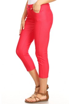 Women's Classic Solid Capri Jeggings style 2