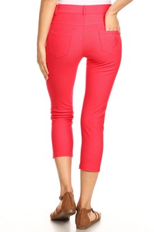 Women's Classic Solid Capri Jeggings style 3