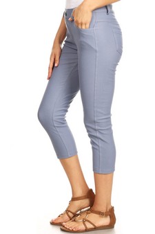 Women's Classic Solid Capri Jeggings style 2