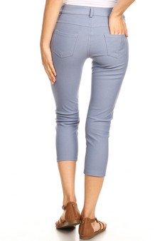 Women's Classic Solid Capri Jeggings style 3