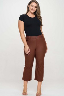 ETA 02/04/25 - Women's Classic Solid Straight Leg Crop Pants