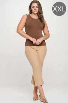 ETA 07/02/25 - Women's Classic Solid Straight Leg Crop Pants (XXL only)