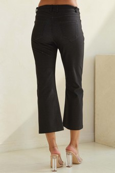 Women's Classic Solid Straight Leg Crop Pants style 2