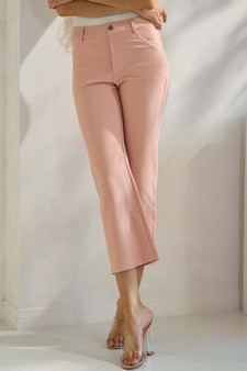 ETA 02/04/25 - Women's Classic Solid Straight Leg Crop Pants style 4