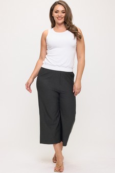 Soft Stretch Ponte Cropped Flared Pants style 5
