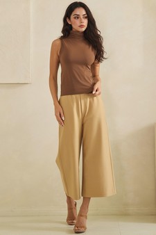 Soft Stretch Ponte Cropped Flared Pants style 4