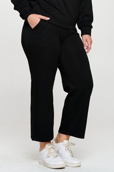 Women's High Rise Cropped Straight Leg Pants style 2