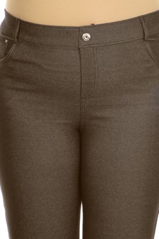 *** NY ONLY - Women's Cotton-Blend 5-Pocket Skinny Capri Jeggings - Plus style 4