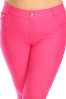 Women's Classic Solid Capri Jeggings (XL only) style 4