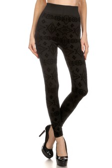 Flocked Aztec Leggings style 2