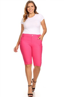 Women's 5 Pocket Classic Bermuda Shorts - Plus Size style 6