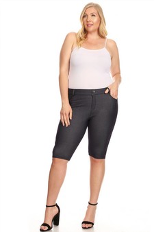 Women's 5 Pocket Classic Bermuda Shorts - Plus Size style 7