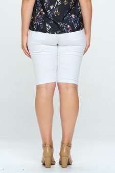 Women's 5 Pocket Classic Bermuda Shorts - Plus Size style 3