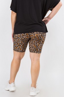 Women's Contrasting Leopard Printed Loungewear Shorts style 3