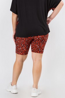 Women's Contrasting Leopard Printed Loungewear Shorts style 3