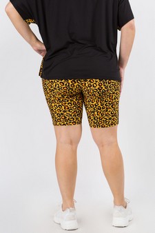 Women's Contrasting Leopard Printed Loungewear Shorts style 3