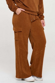 Women’s Corduroy Cargo Pants - Plus Size style 3