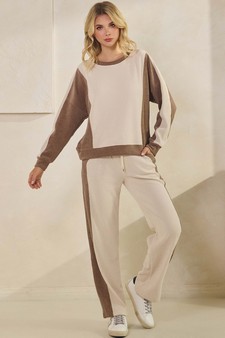 Women's Relaxed Colorblock Corduroy Pants style 5