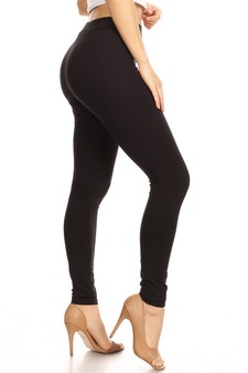 Women's Basic Pima Cotton High Rise Leggings style 2