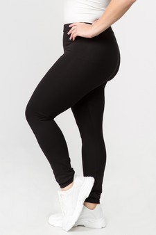 Women's Basic Pima Cotton High Rise Leggings style 2