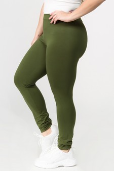 Women's Basic Pima Cotton High Rise Leggings style 2