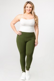 Women's Basic Pima Cotton High Rise Leggings style 4