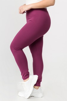 Women's Basic Pima Cotton High Rise Leggings style 2