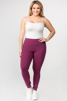 Women's Basic Pima Cotton High Rise Leggings style 4