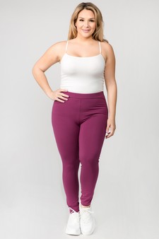 Women's Basic Pima Cotton High Rise Leggings style 5