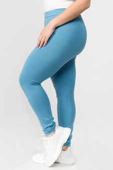 Women's Basic Pima Cotton High Rise Leggings style 2