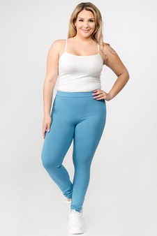 Women's Basic Pima Cotton High Rise Leggings style 4