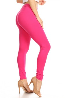 Women's Basic Pima Cotton High Rise Leggings style 2