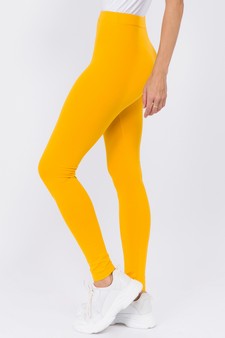 Women's Basic Pima Cotton High Rise Leggings style 2