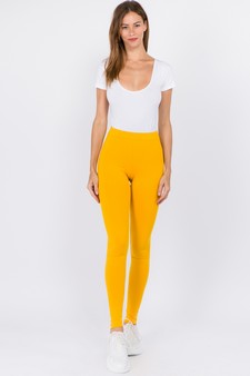 Women's Basic Pima Cotton High Rise Leggings style 4