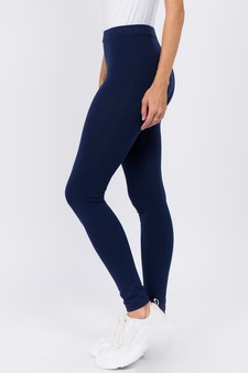 Women's Basic Pima Cotton High Rise Leggings style 2