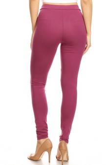 Women's Basic Pima Cotton High Rise Leggings style 3