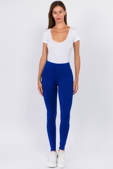 Women's Basic Pima Cotton High Rise Leggings style 5