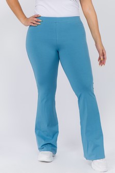 Women's High Rise Cotton Flare Leggings style 2