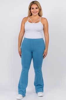 Women's High Rise Cotton Flare Leggings style 5