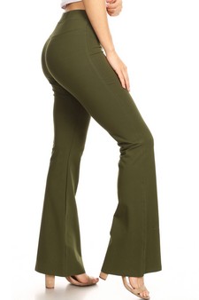 Women's High Rise Cotton Flare Leggings style 2