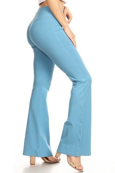 Women's High Rise Cotton Flare Leggings style 2