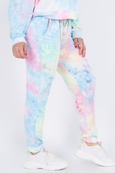 Women's High Rise Drawstring Tie Dye Joggers (XL only) style 2