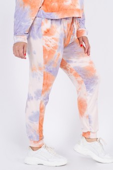 Women's High Rise Drawstring Tie Dye Joggers (XL only) style 2