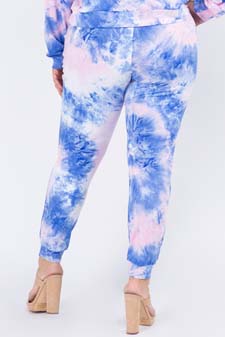 Women's High Rise Drawstring Tie Dye Joggers style 3
