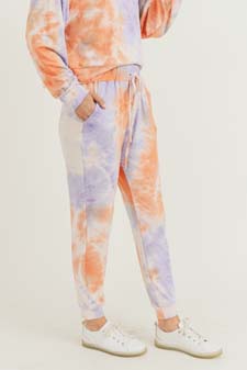 Women's High Rise Drawstring Tie Dye Joggers style 3